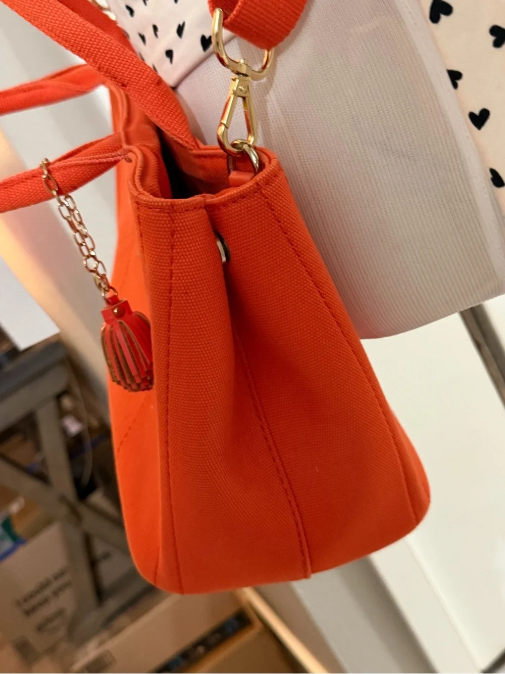 Authentic Anteprima Orange Tote Bag with Detachable Strap